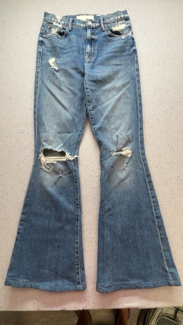 Mother Superior Jeans The Super Cruiser On Holy Ground Size 26 Flare Distress